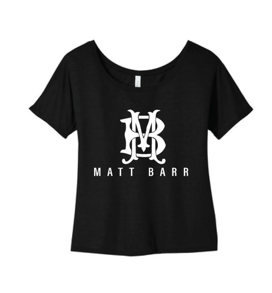 Ladies Slouchy Tee - Baseball Logo