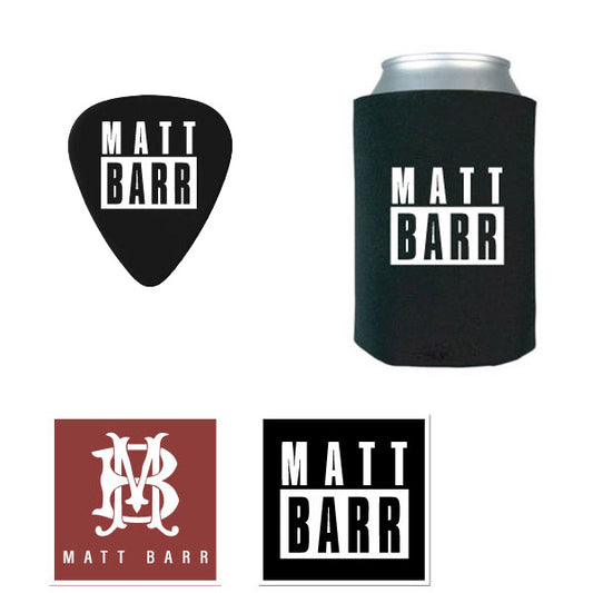 Black PA Logo Koozie Bundle with 2 Stickers & Guitar Pick